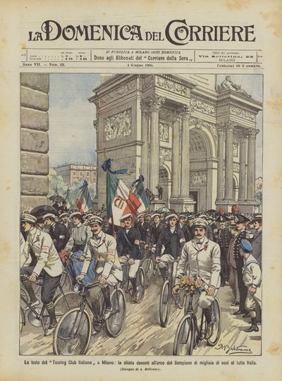 Les fêtes du Touring Club Italien à Milan, le défilé devant l